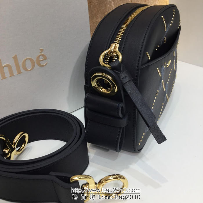 Chloe克洛伊 迷你Signature 駿馬刺繡圖案 鉚釘裝飾 小牛皮手袋 1805  ypk1046